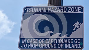 Warning Sign--Tsunami Hazard img