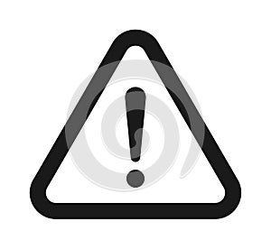 Warning sign vector icon