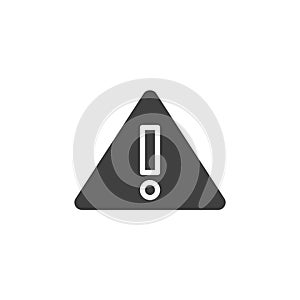 Warning sign vector icon