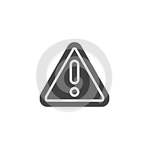 Warning sign vector icon