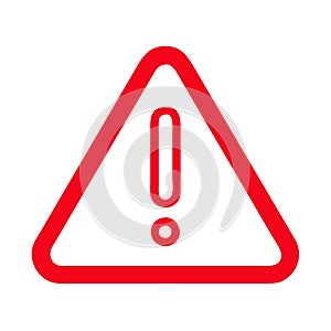 A warning sign vector icon