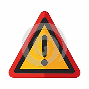 A warning sign vector icon