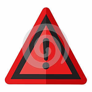 A warning sign vector icon