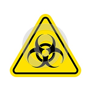 Warning sign of virus. Biohazard icon. Biohazard symbol. isolated on white background. Vector illustration.