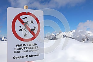 Warning Sign in Vorarlberg