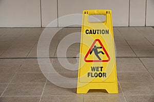 Warning Sign Of Wet Floor