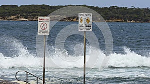 Warning Signs at The Beach