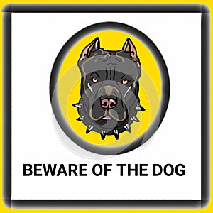 Warning signs beware of the dog illustration drawing illustration drawing and drawing illustration white background