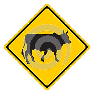 Warning signs of cattle farm