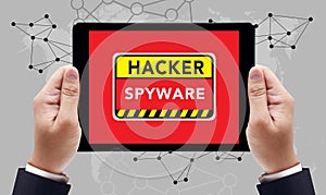 Warning Spyware Concept