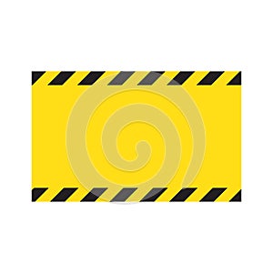 Warning striped background, warning to be careful, potential danger, yellow & black stripes on the diagonal, vector template sign