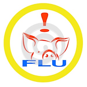 Warning swine flu sign