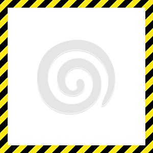 Warning tape frame. White, Yellow background caution label. Symbols safety for hospitals and medical businesses