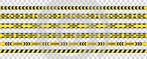 Warning tape vector. lockdown quarantine coronavirus. caution line. covid danger stripe. novel covid outbreak on transparent