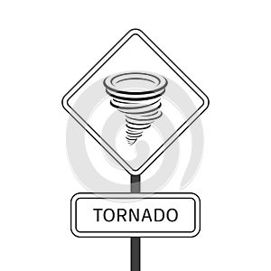 Warning tornado sign.