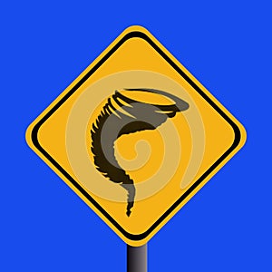 Warning tornado sign