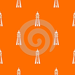 Warning tower pattern vector orange