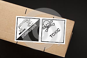 Warning Toxic and Corrosive