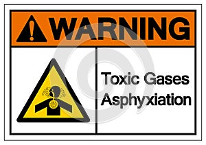 Warning Toxic Gases Asphyxiation Symbol Sign, Vector Illustration, Isolate On White Background Label .EPS10 photo