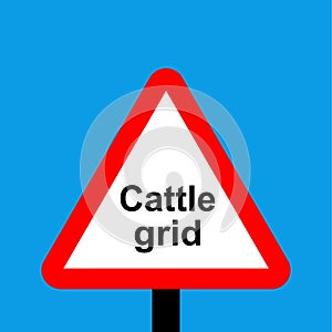 Warning triangle Cattle grid