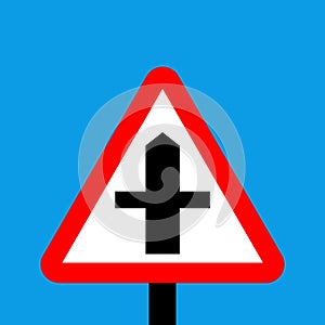 Warning triangle Crossroads