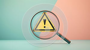 The warning triangle symbol.AI generated image