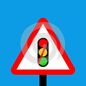 Warning triangle traffic signals not in use