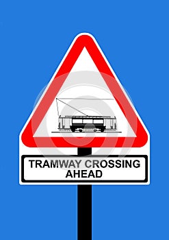 Warning triangle Tramway Crossing