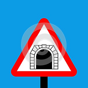 Warning triangle Tunnel sign