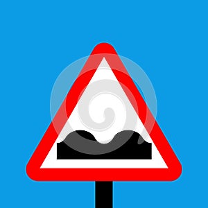 Warning triangle Uneven road