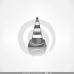 Warning vector road cones icon.