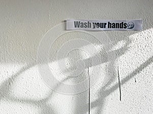 warning wash your hands