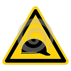 Warning Wear Head Protection Symbol Sign, Vector Illustration, Isolate On White Background Label. EPS10