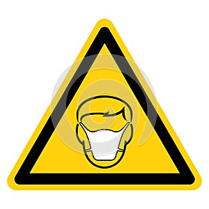 Warning Wear Mark Protection Symbol Sign,Vector Illustration, Isolated On White Background Label. EPS10