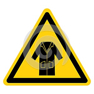 Warning Wear Smock Symbol Sign, Vector Illustration, Isolate On White Background Label. EPS10