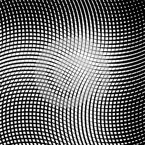 Warp, free-form reticular array, matrix of  lines. Complex geometric net, web cellular pattern, cellular background. Free-form,