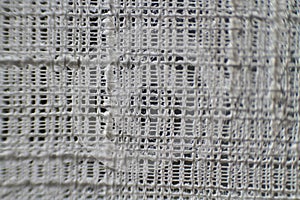 warp and weft in a cotton fabric detail