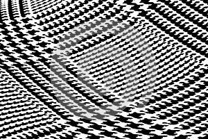 Warped Black and White Herringbone Pattern photo