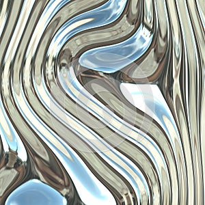 Warped metal chrome photo