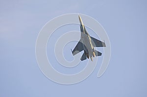 Warplane, air fighter, flying in the sky photo