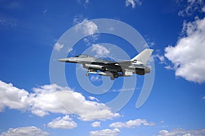 Warplane and clouds photo