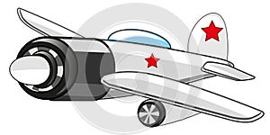 Warplane fighter drawing