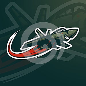 Warplane Mascot Logo photo