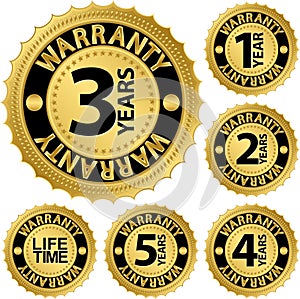 Warranty golden label set