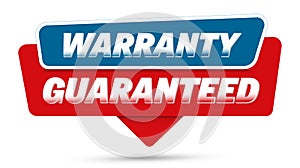 Warranty guaranteed sign banner