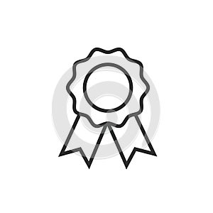 warranty sticker badge line  icon vector concept design template