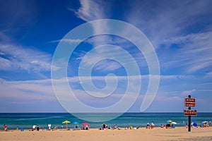 Warren Dunes beach on Lake Michigan