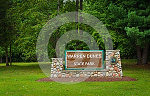 Warren Dunes State Park Sign photo