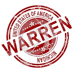 Warren stamp with white background