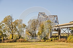 Warren Truss Bridge Over the Mississippi River